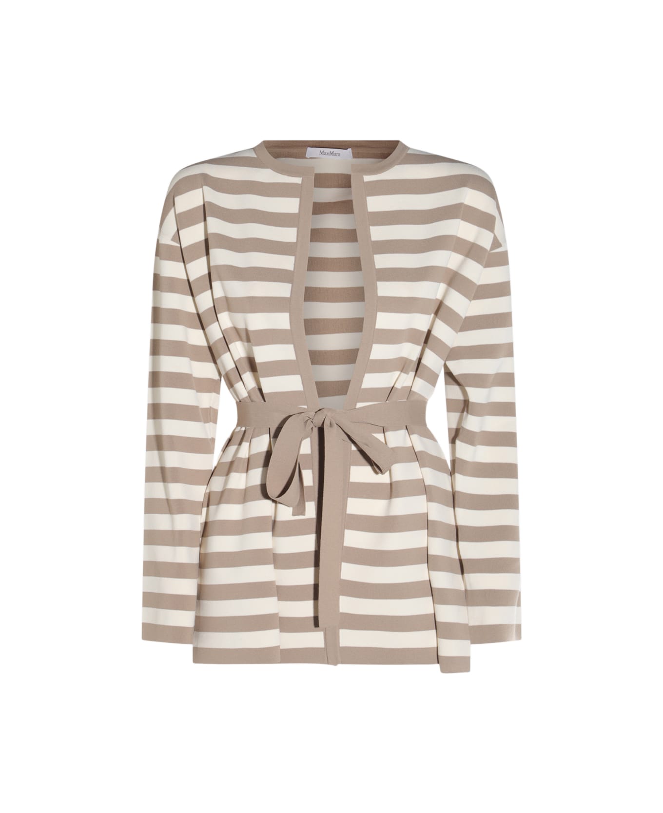 Max Mara Beige And White Cotton Gerald Knitwear - AVORIO/CORDA