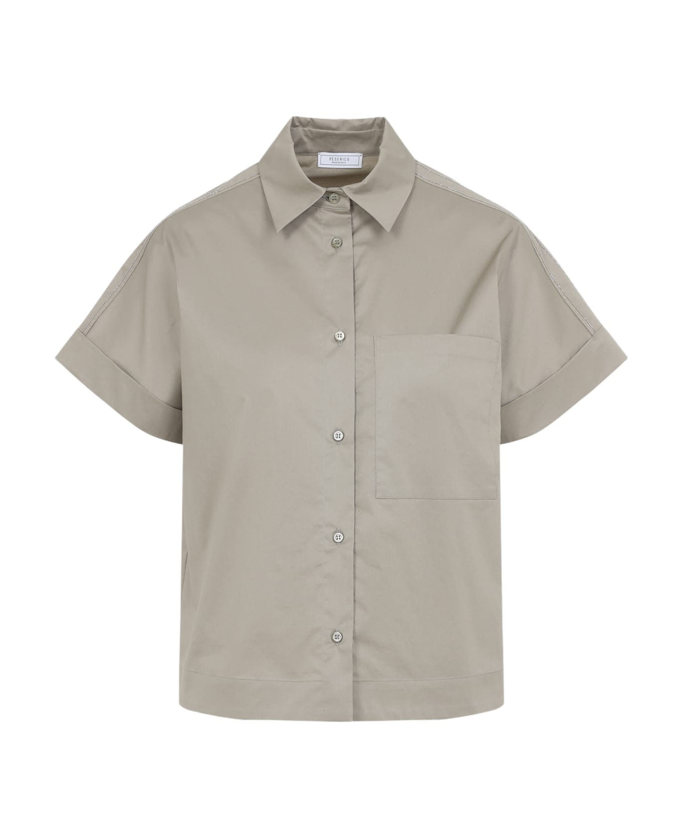 Peserico Cotton Shirt - Verde Foglia D`olivo