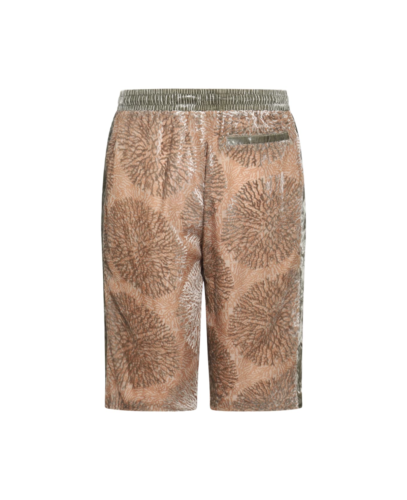 Daily Paper Beige And Green Viscose Blend Shorts
