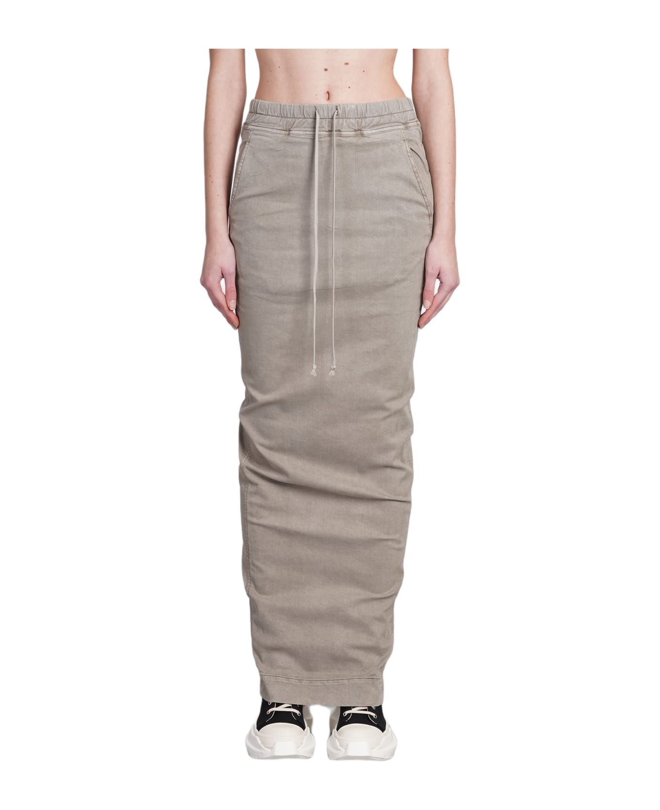 DRKSHDW Pull On Pillar Skirt Skirt In Beige Cotton - beige スカート