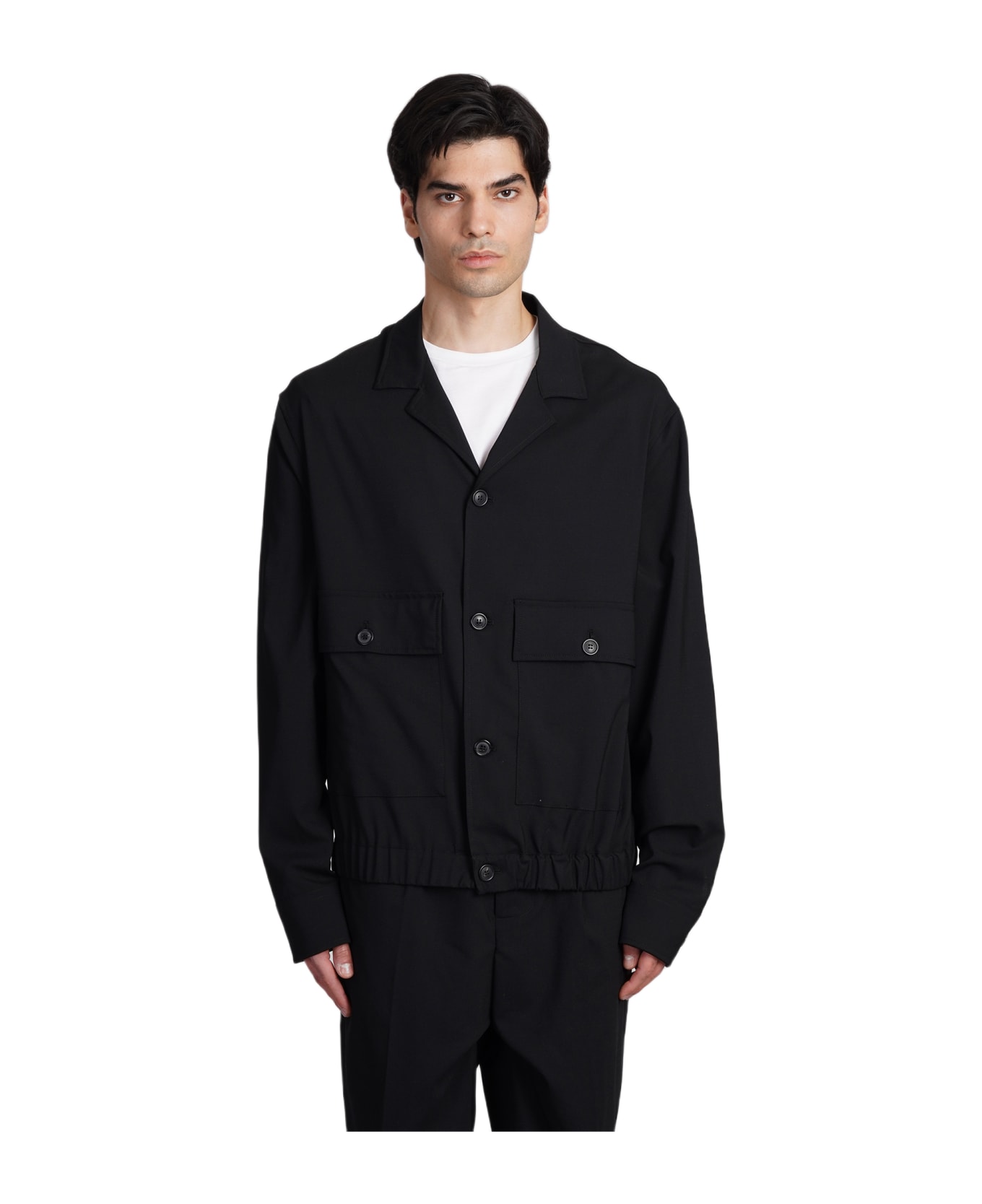 Mauro Grifoni Casual Jacket In Black Wool - black