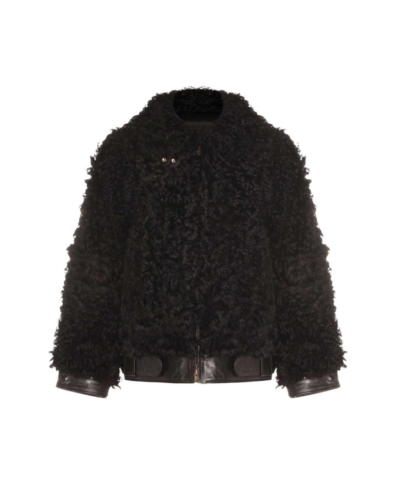 Golden Goose Black Leather Jacket - BLACK