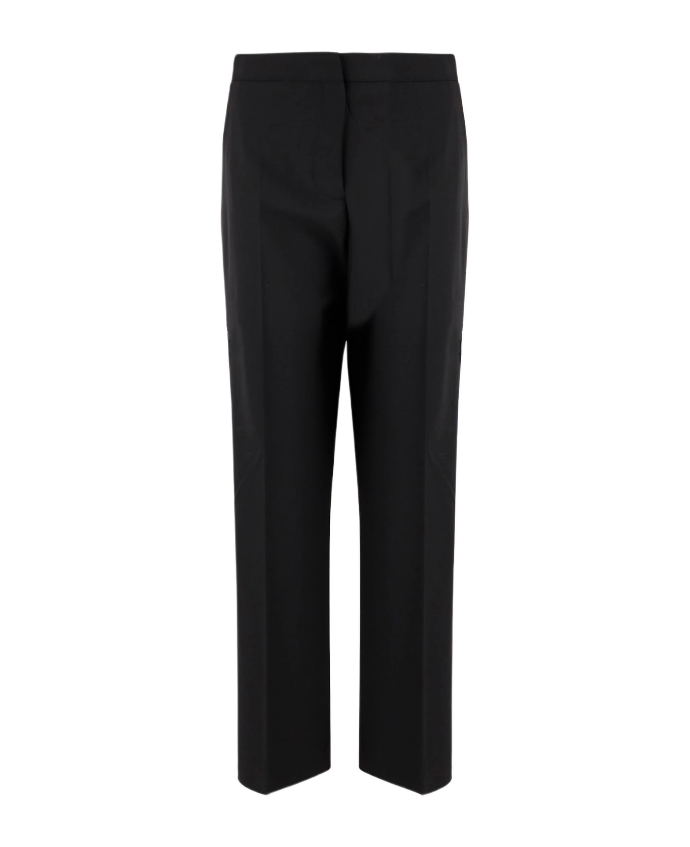 Tory Burch Black Stretch Wool Wide-leg Pant - BLACK