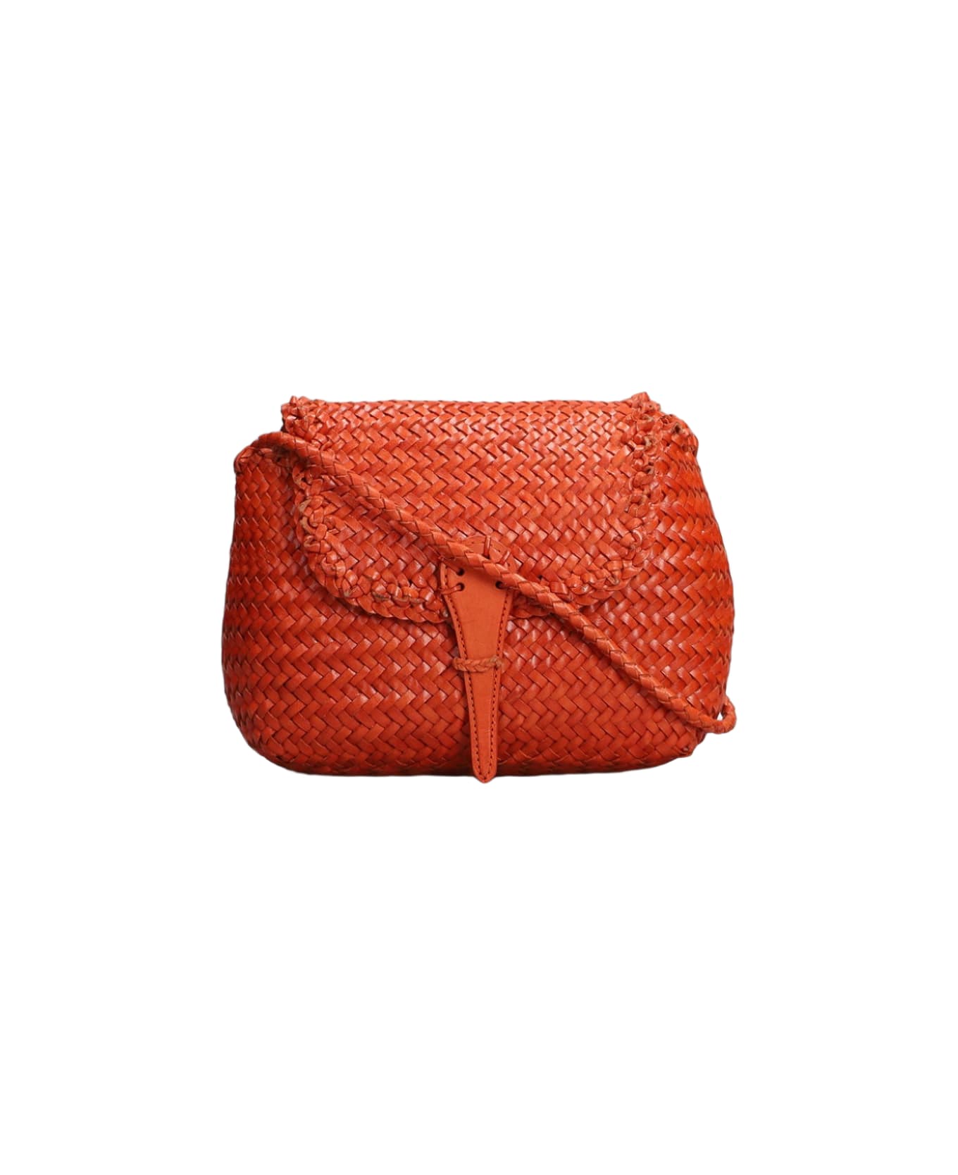 Dragon Diffusion Mini City Bag Shoulder Bag In Orange Leather - orange