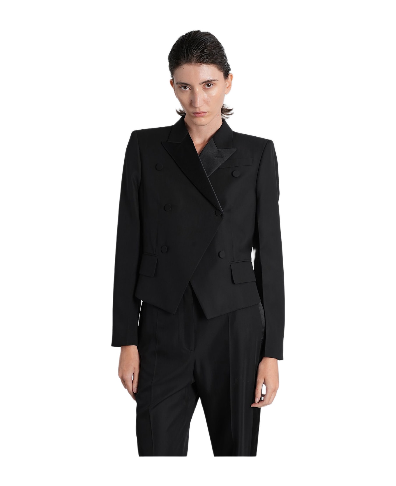 Alexander McQueen Blazer In Black Wool