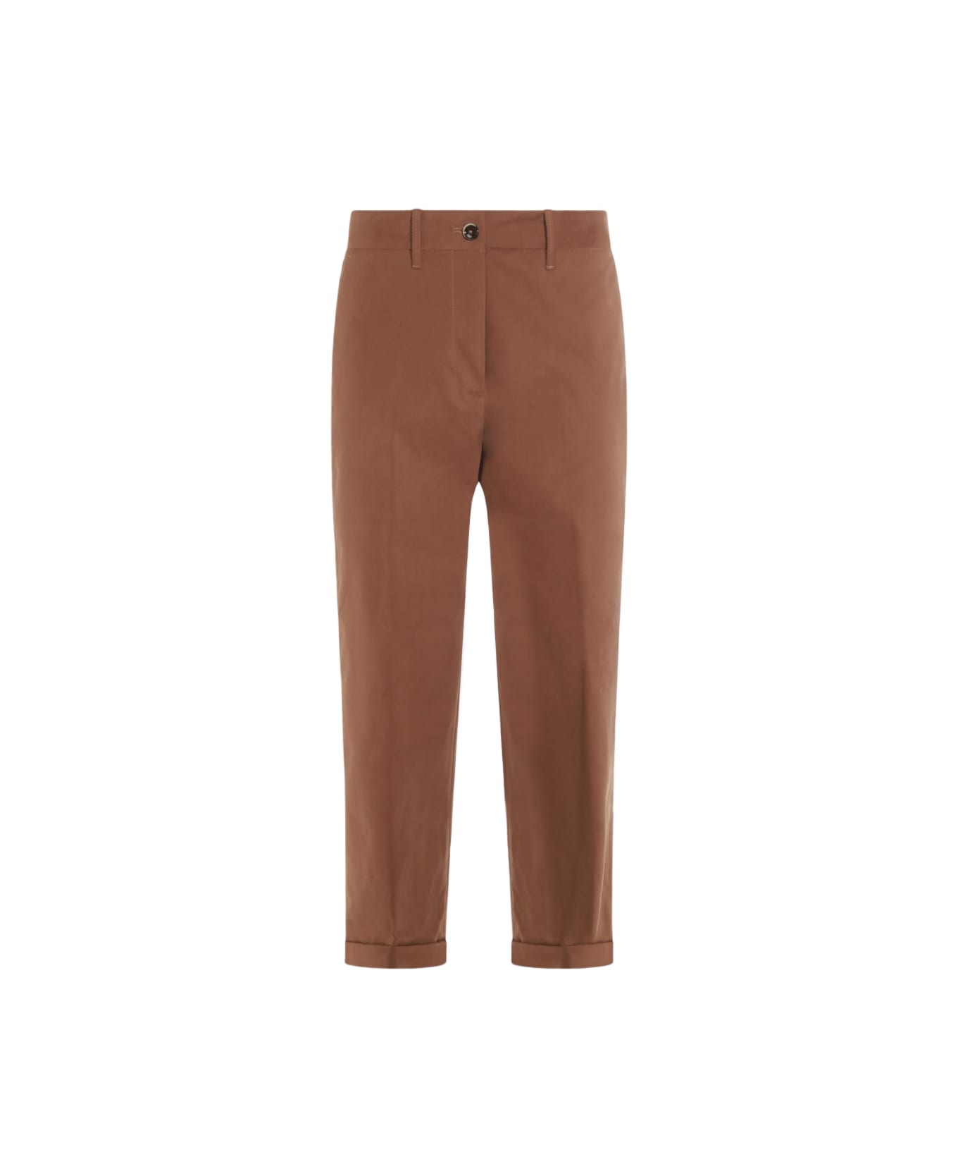 Nine in the Morning Brown Cotton Pants - Brown