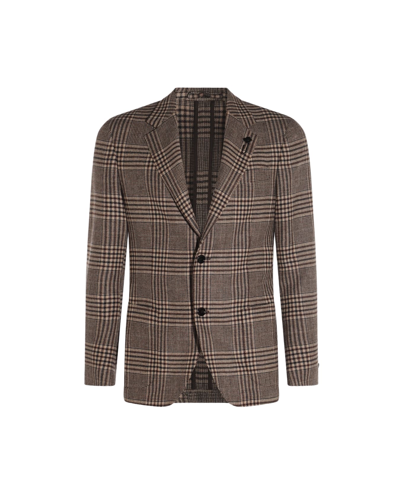 Lardini Multicolor Wool Blazer - Red