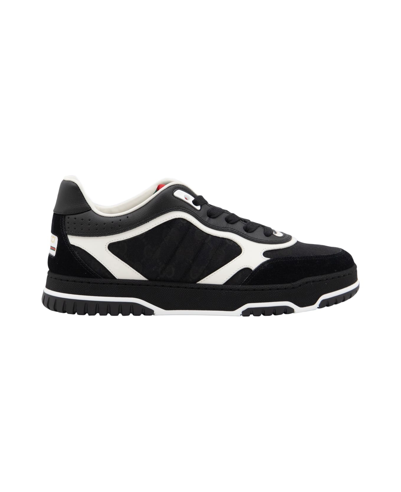 Gucci Black Leather Sneakers - Bla/bla/g.w/bla/vrv/