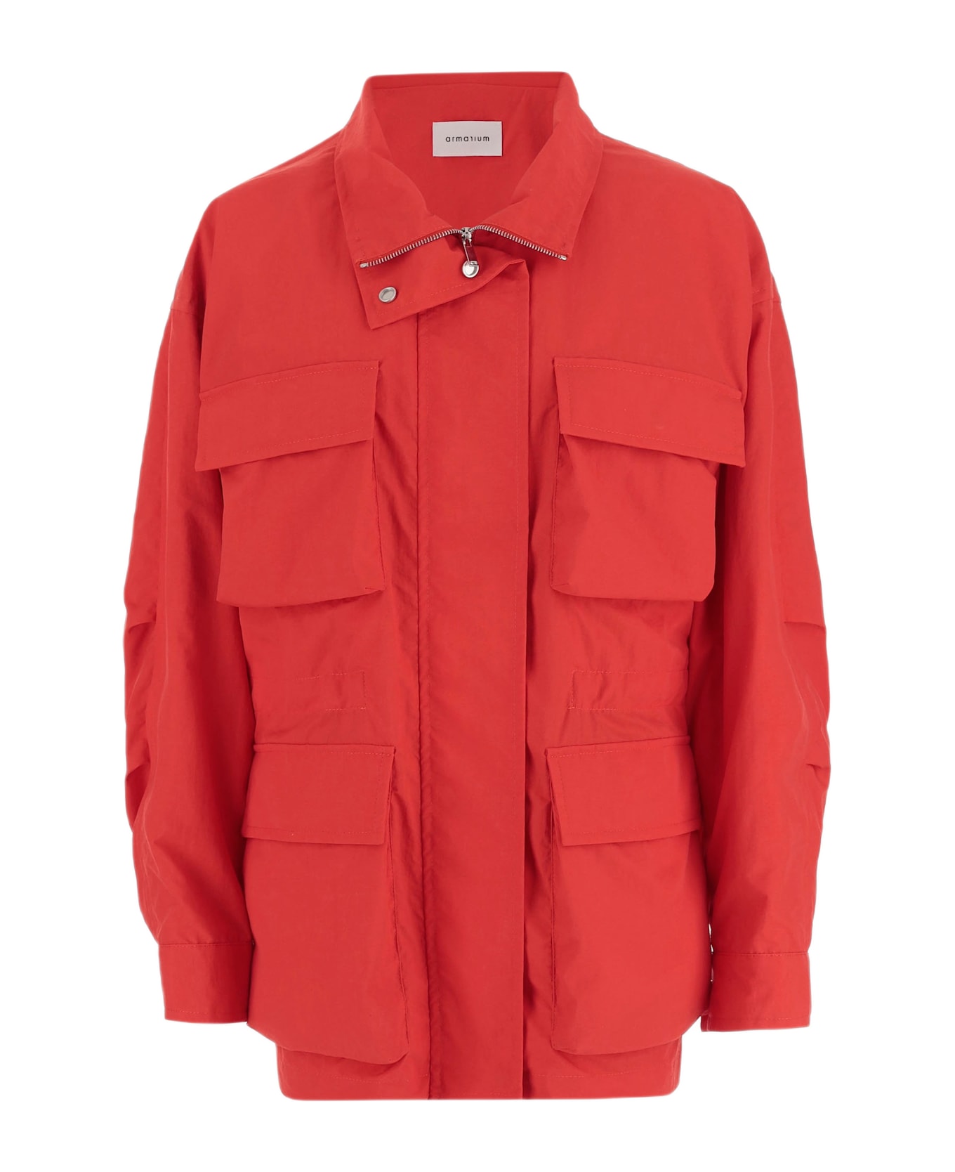 Armarium Multi Pocket Nylon Jacket - Red