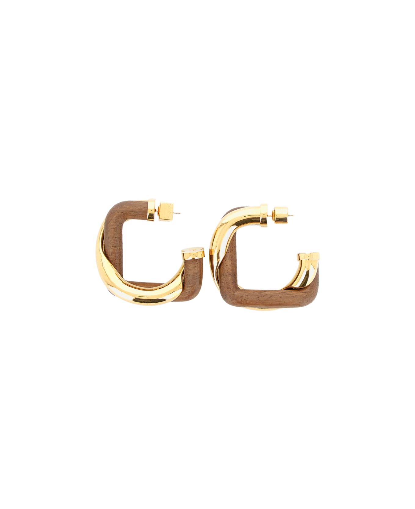 Jacquemus Les Boucles Double Earrings - Golden