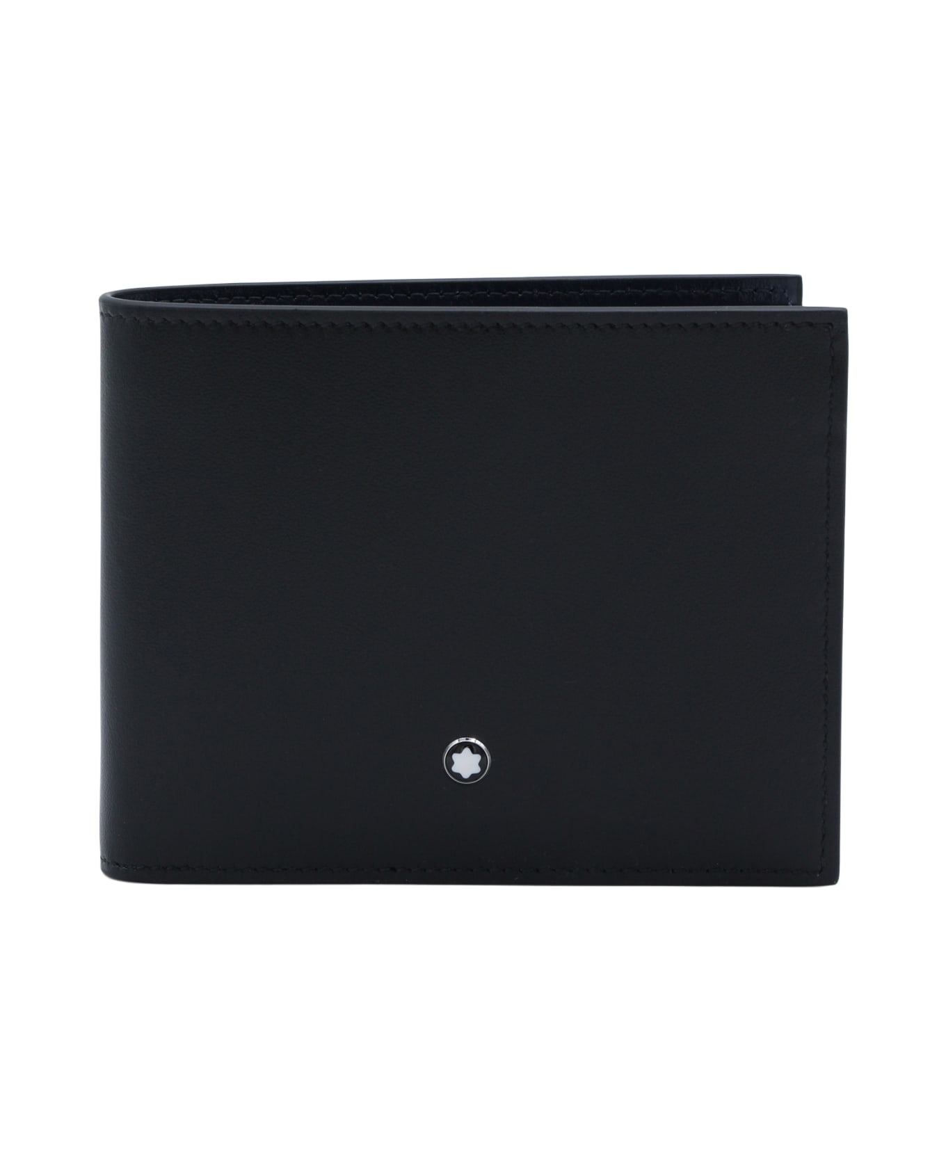Montblanc Black And Blue Leather Wallet - BLACK / INK BLUE 財布