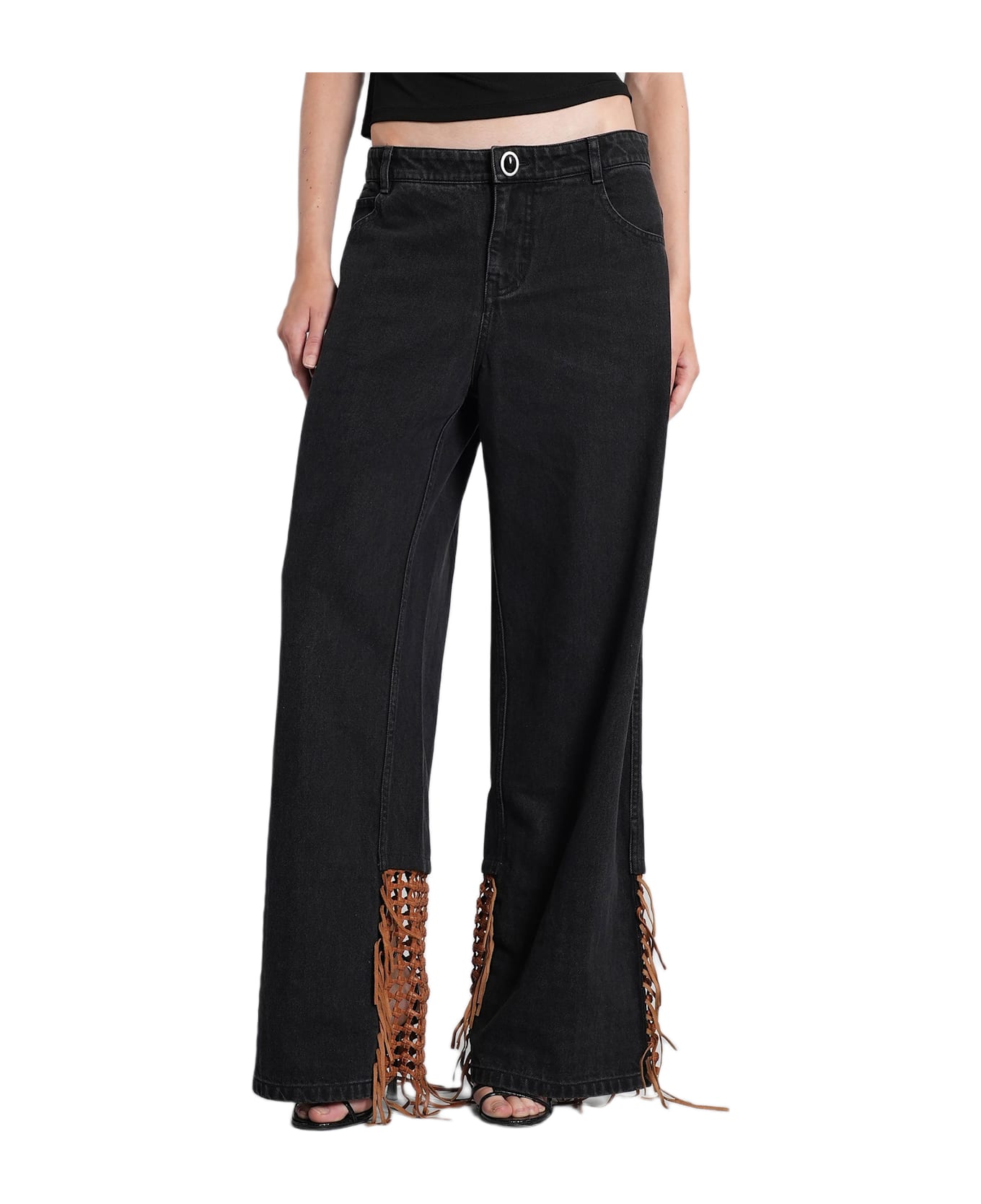 Christopher Esber Jeans In Black Cotton - black