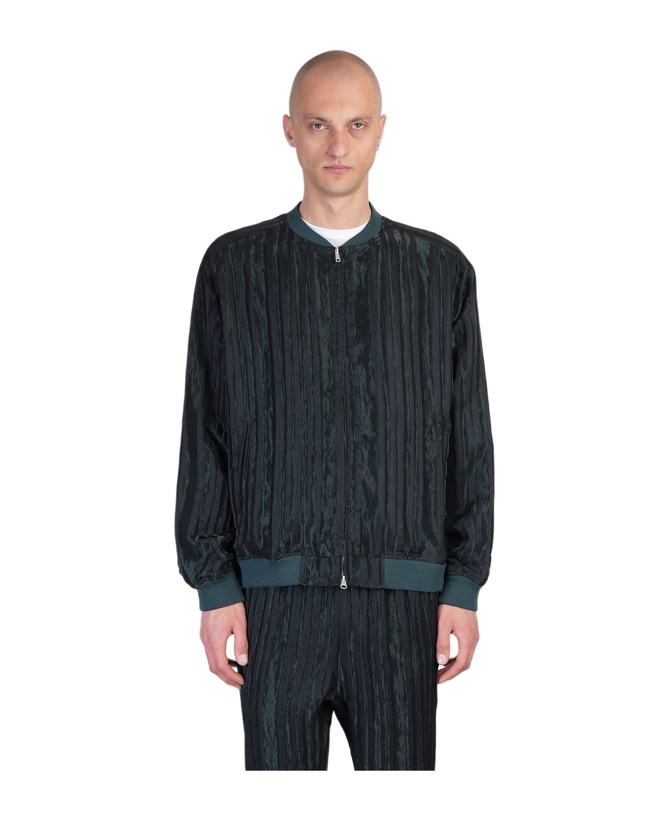Needles Bomber Jacket In Green Rayon - green