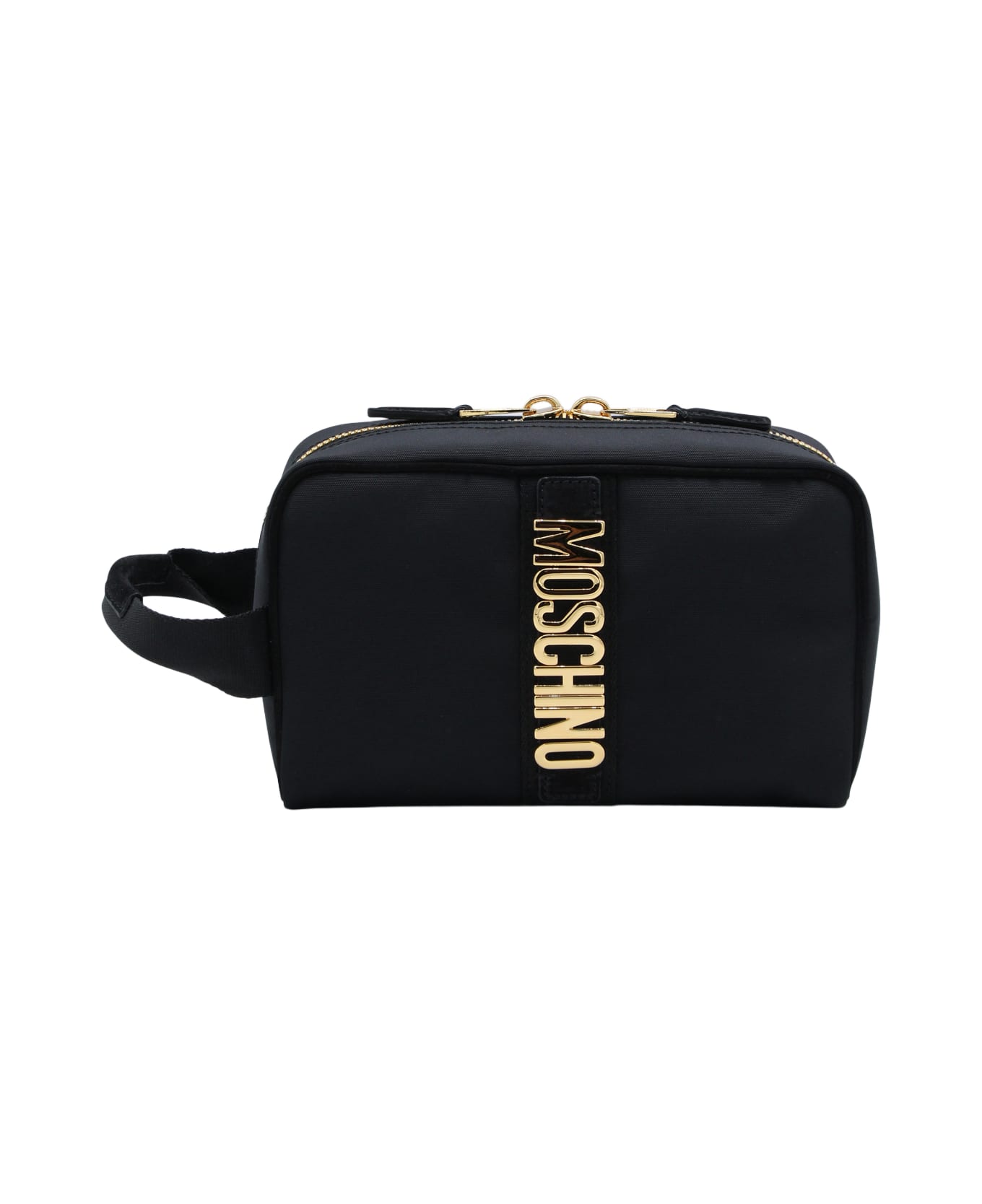 Moschino Black Leather Pouch - Black