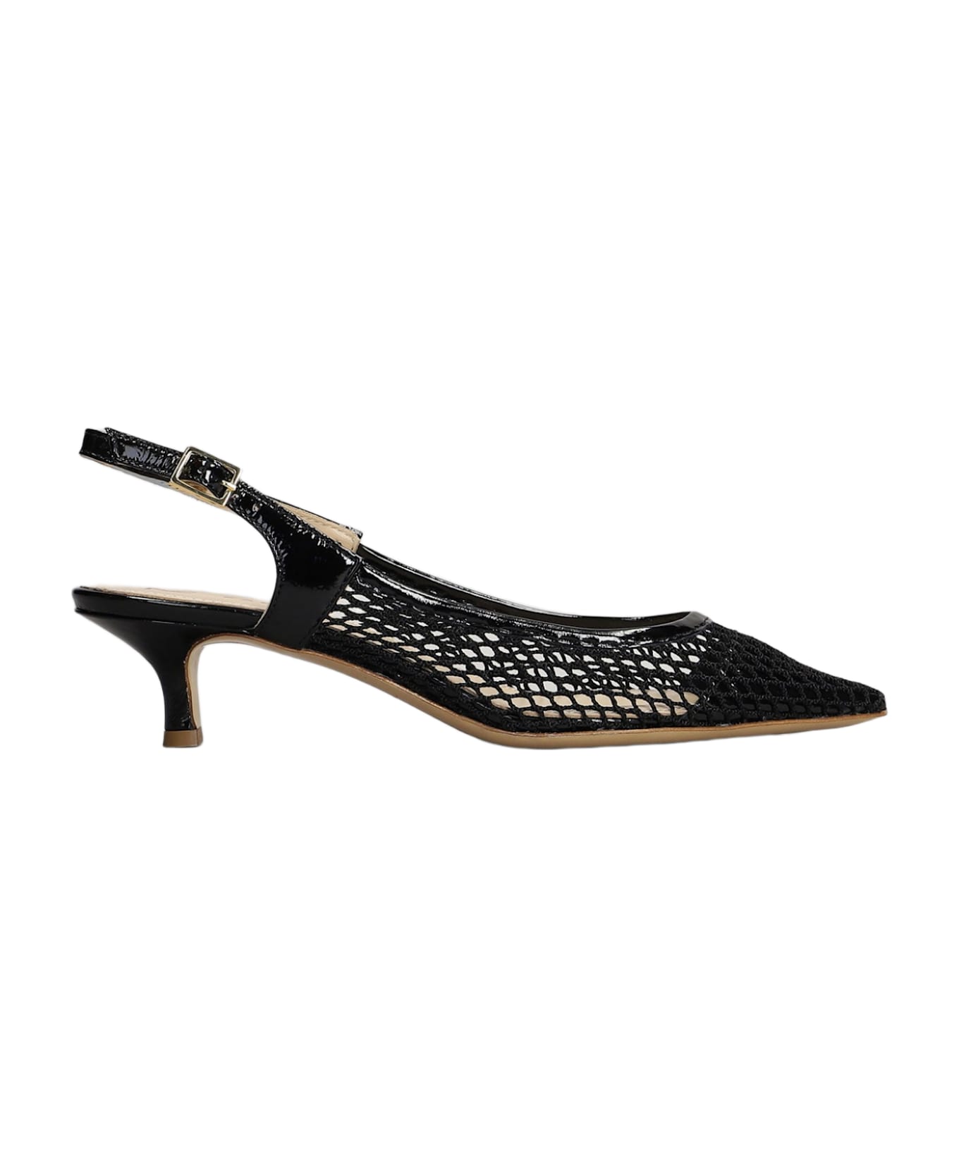 Fabio Rusconi Pumps In Black Leather And Fabric - black