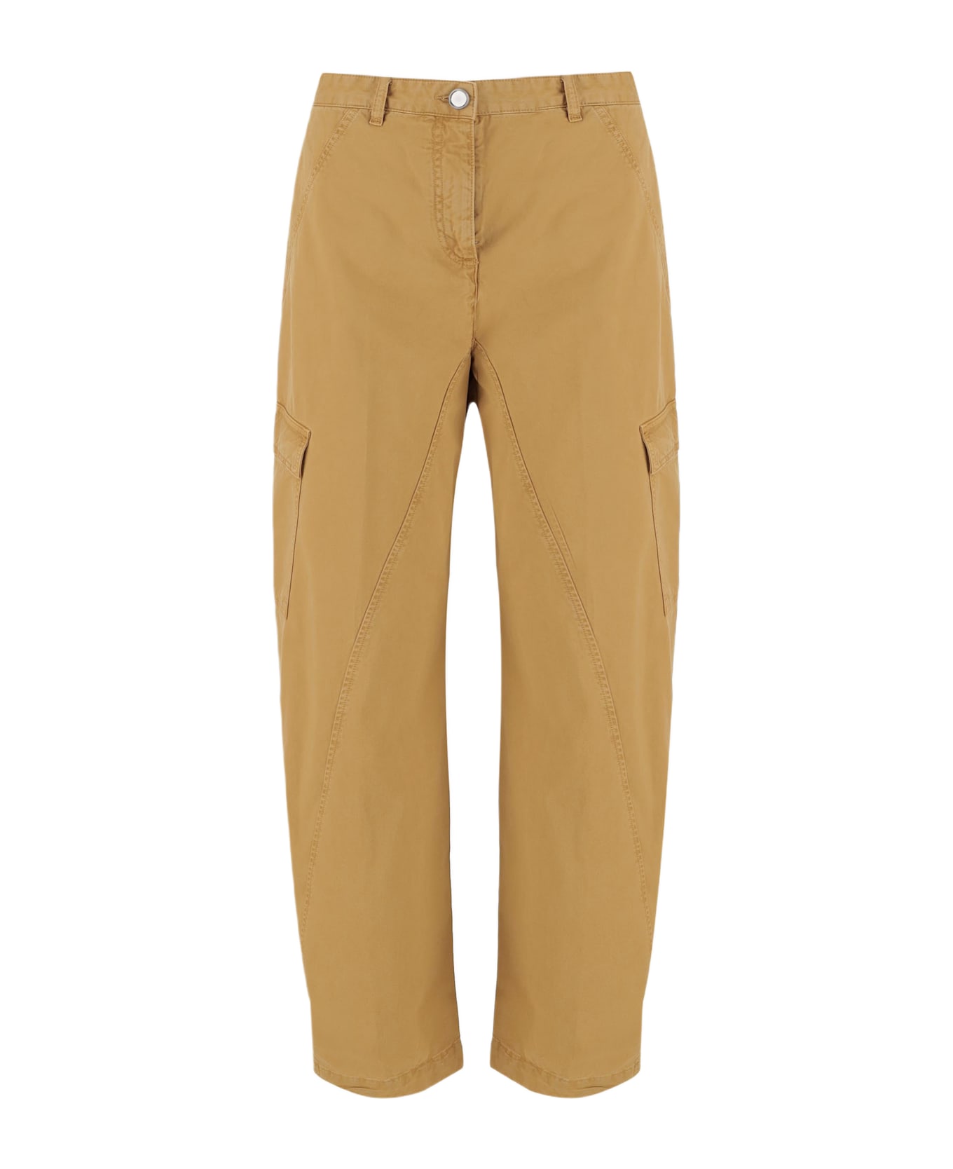 Pinko Cotton Workwear Pants - Beige