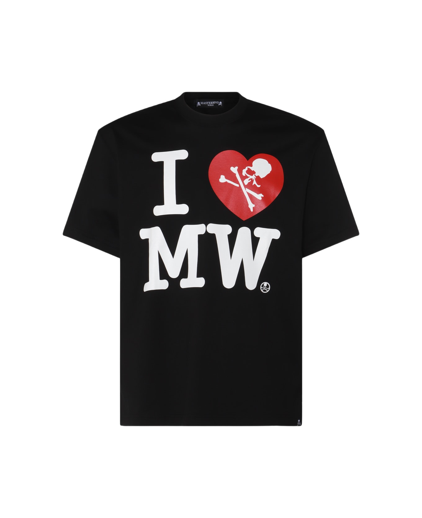 MASTERMIND WORLD Black, Red And White Cotton T-shirt - Black シャツ