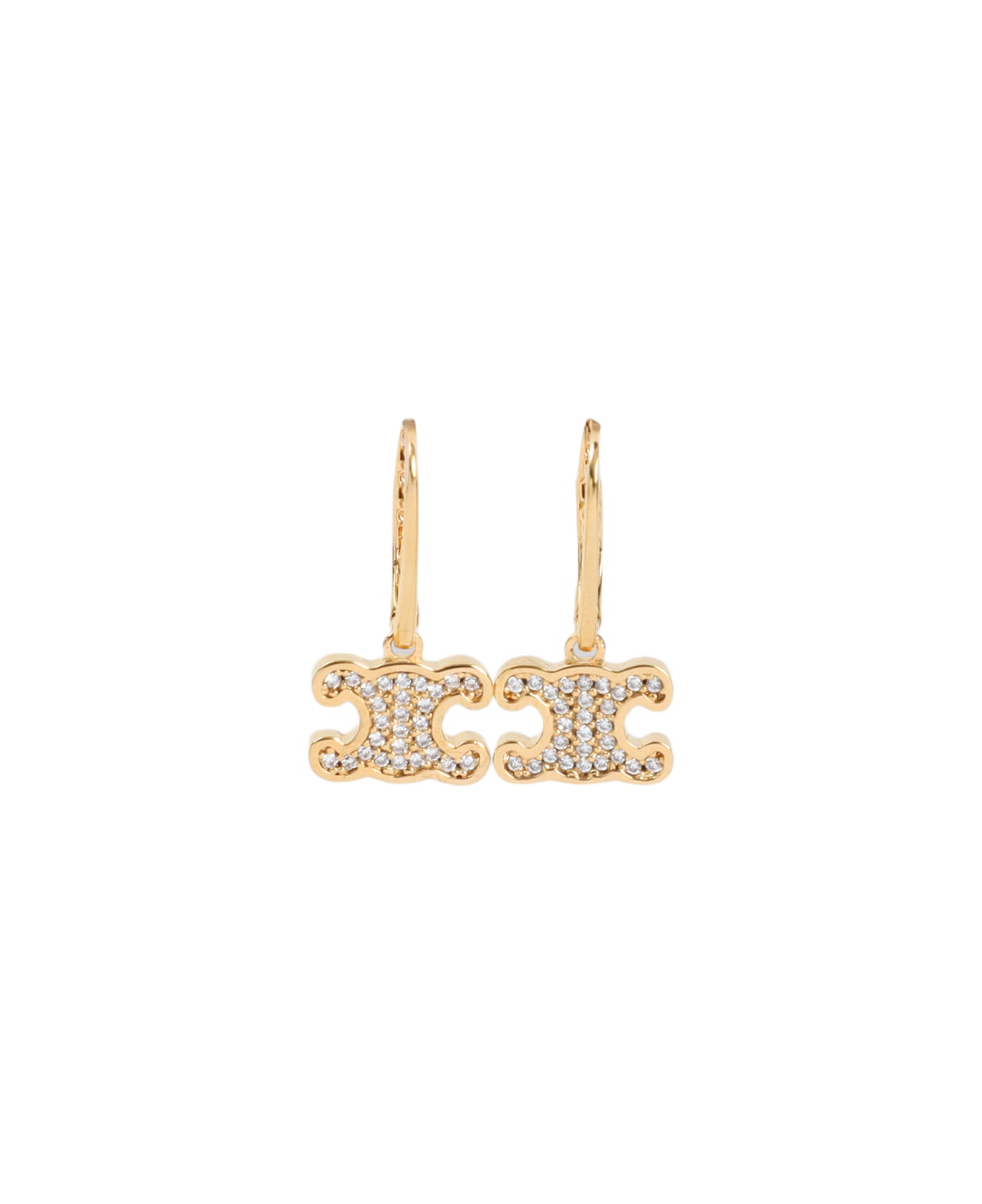 Celine Rhinestone Earrings - Or Gold