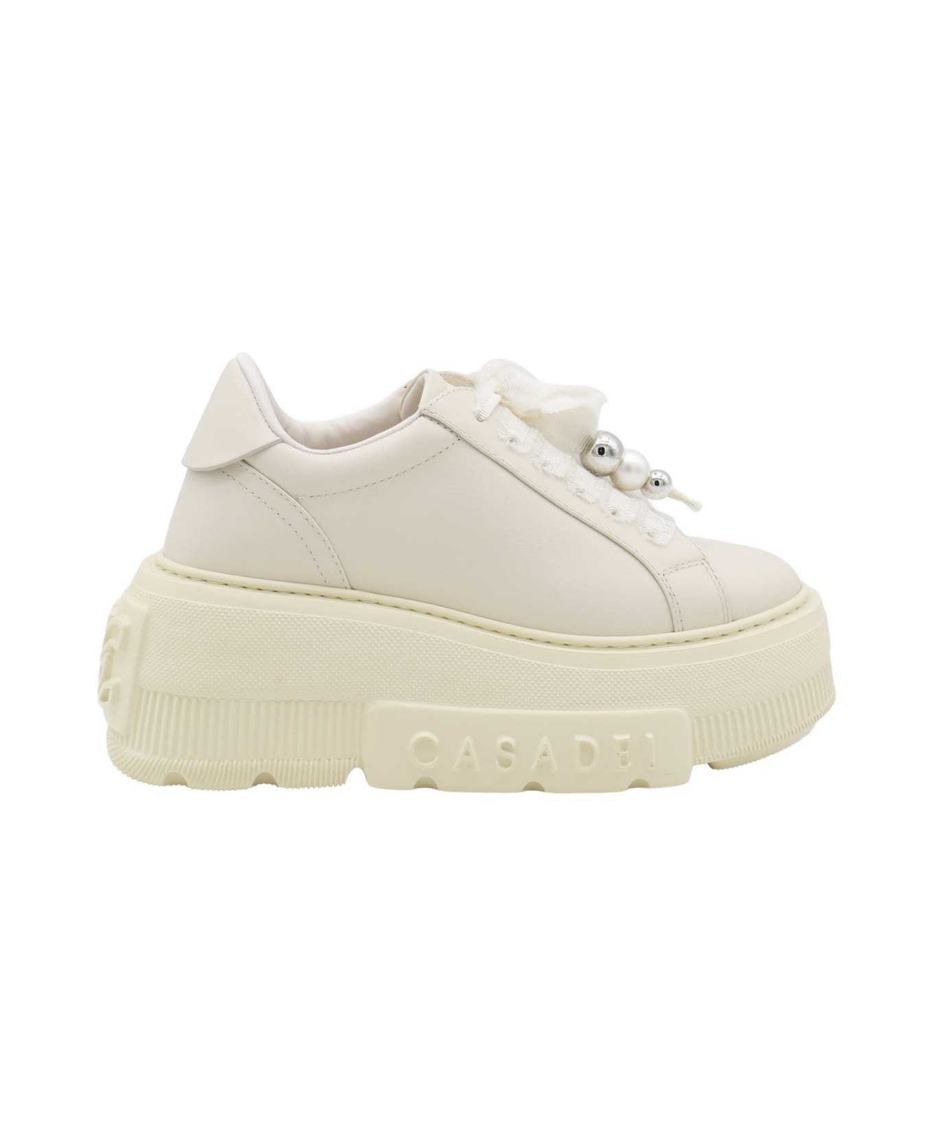 Casadei Milk Leather Nexus Sneakers - MILK