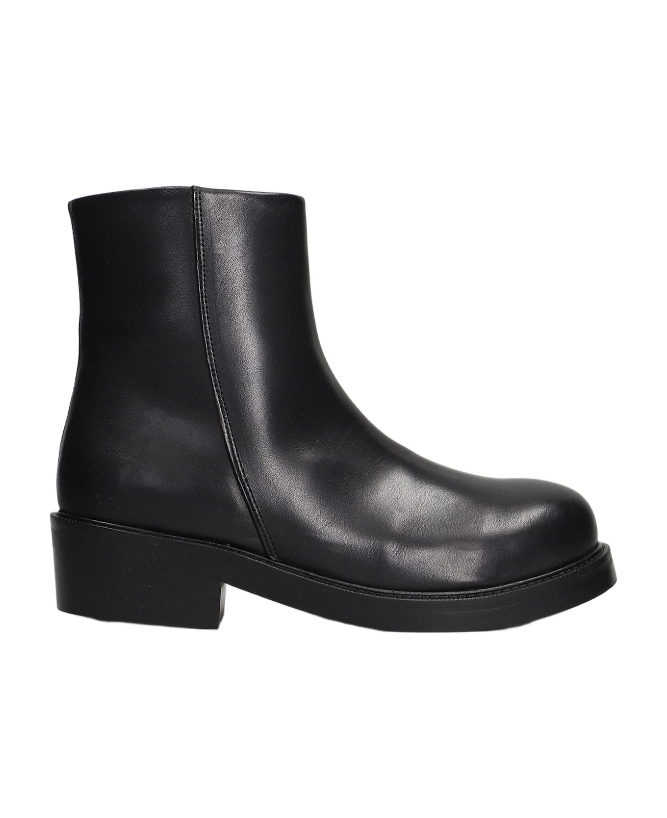 Séfr Letaro Ankle Boots In Black Leather - black