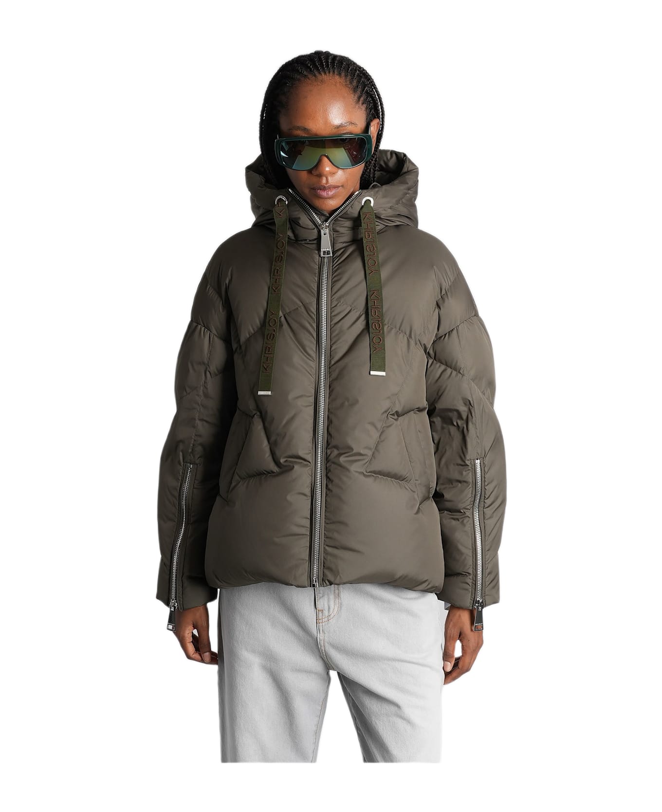 Khrisjoy Puffer In Green Polyamide - OLIVE GREEN
