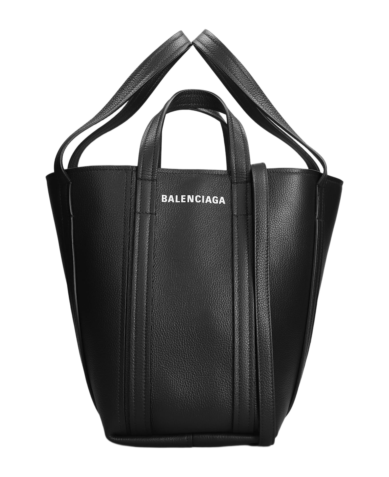 Balenciaga Everyday Sh S Tote In Black Leather - black