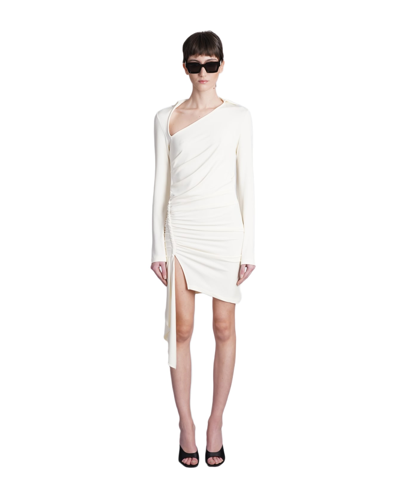 Off-White Dress In White Viscose - white