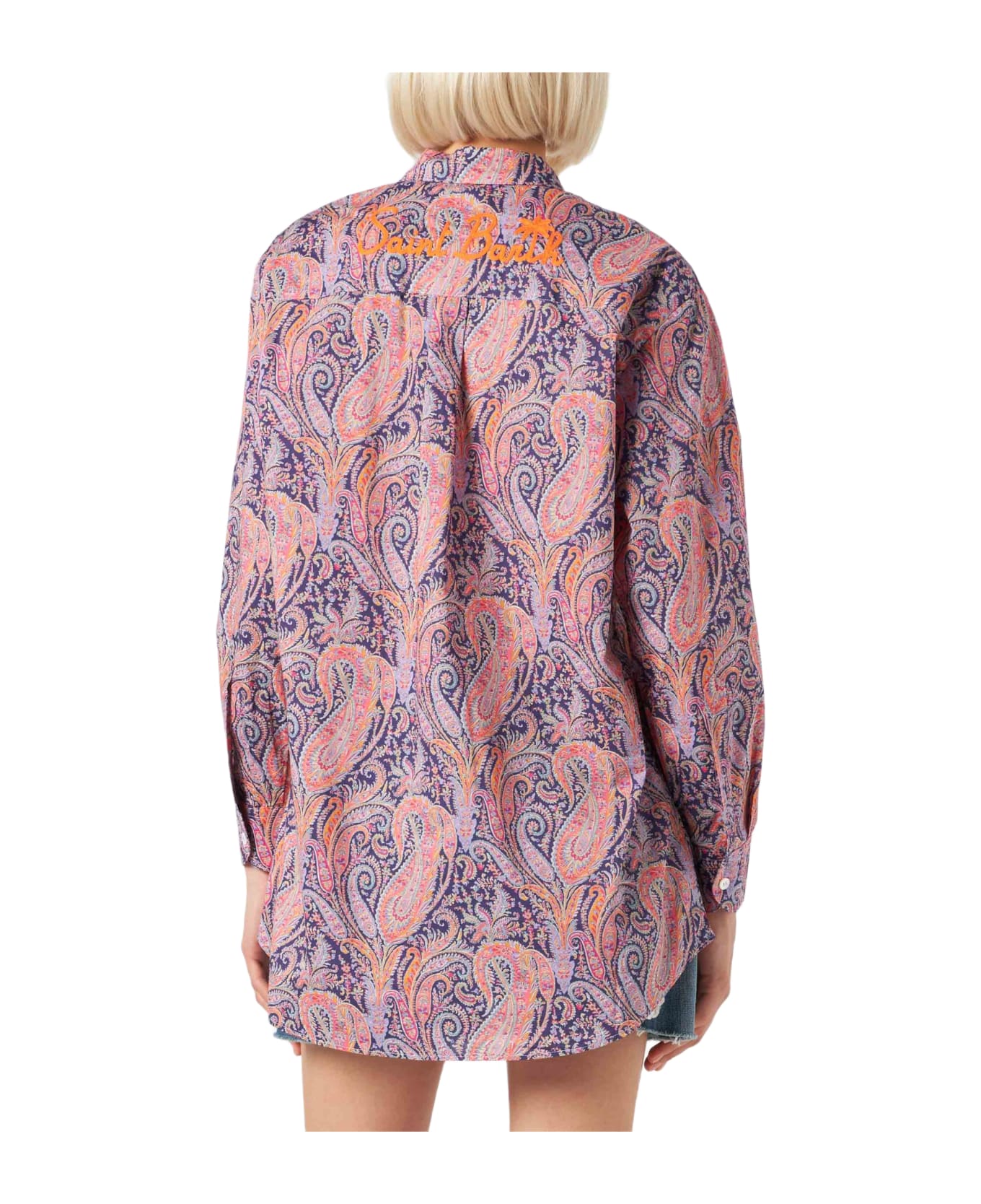 MC2 Saint Barth Brigitte Cotton Shirt With Liberty Flower Print | Made With Liberty Fabric - MULTICOLOR