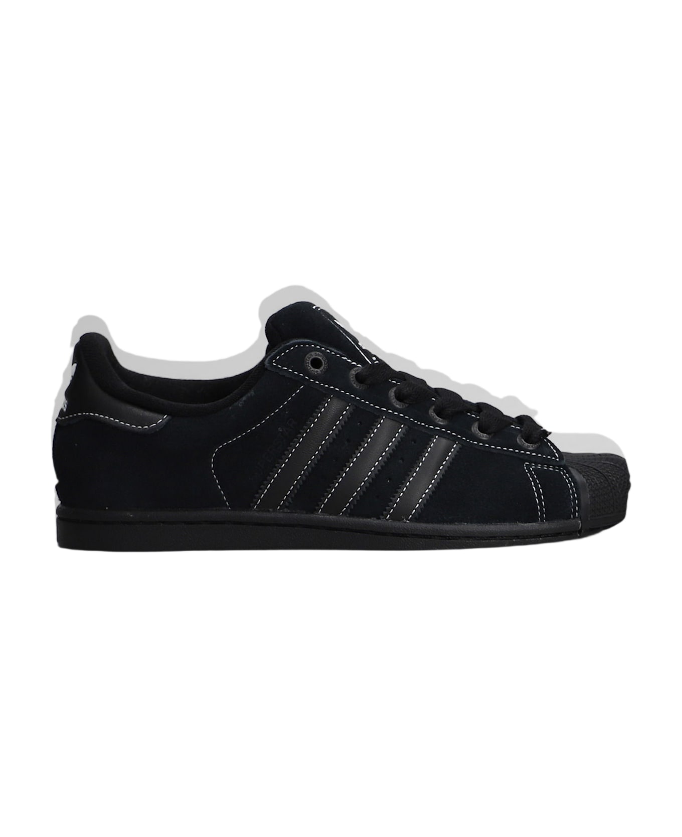 Adidas Superstar Ii Sneakers In Black Suede - black