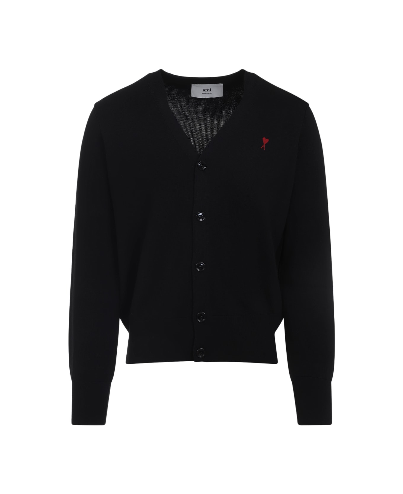 Ami Alexandre Mattiussi Adc Cardigan - Black Red