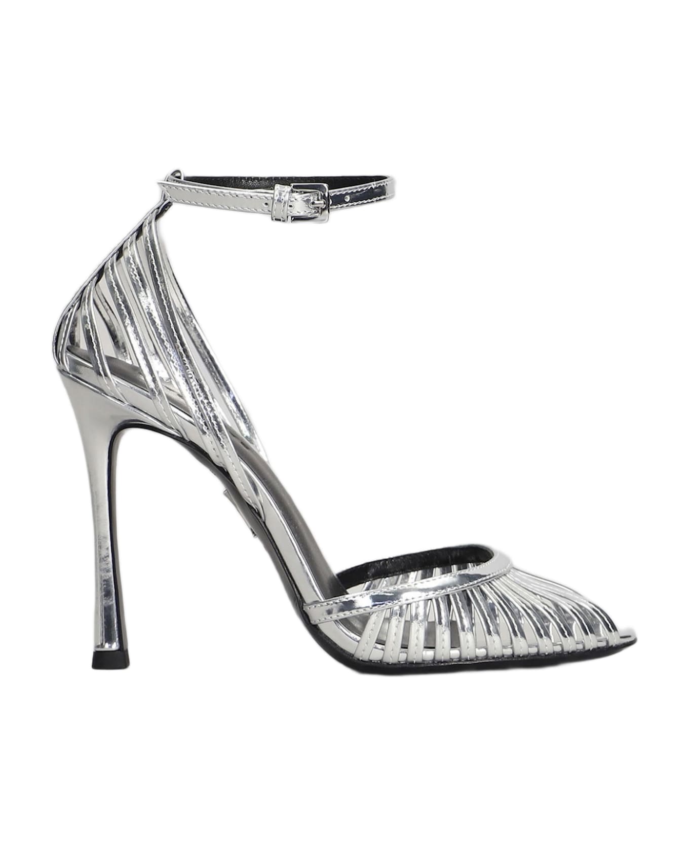 retrofete Analu Sandals In Silver Leather - silver