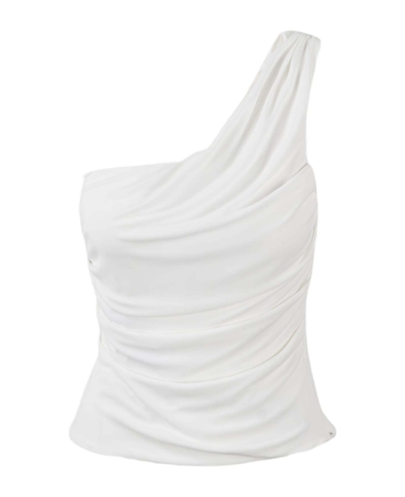 Alberta Ferretti One Shoulder Top - White