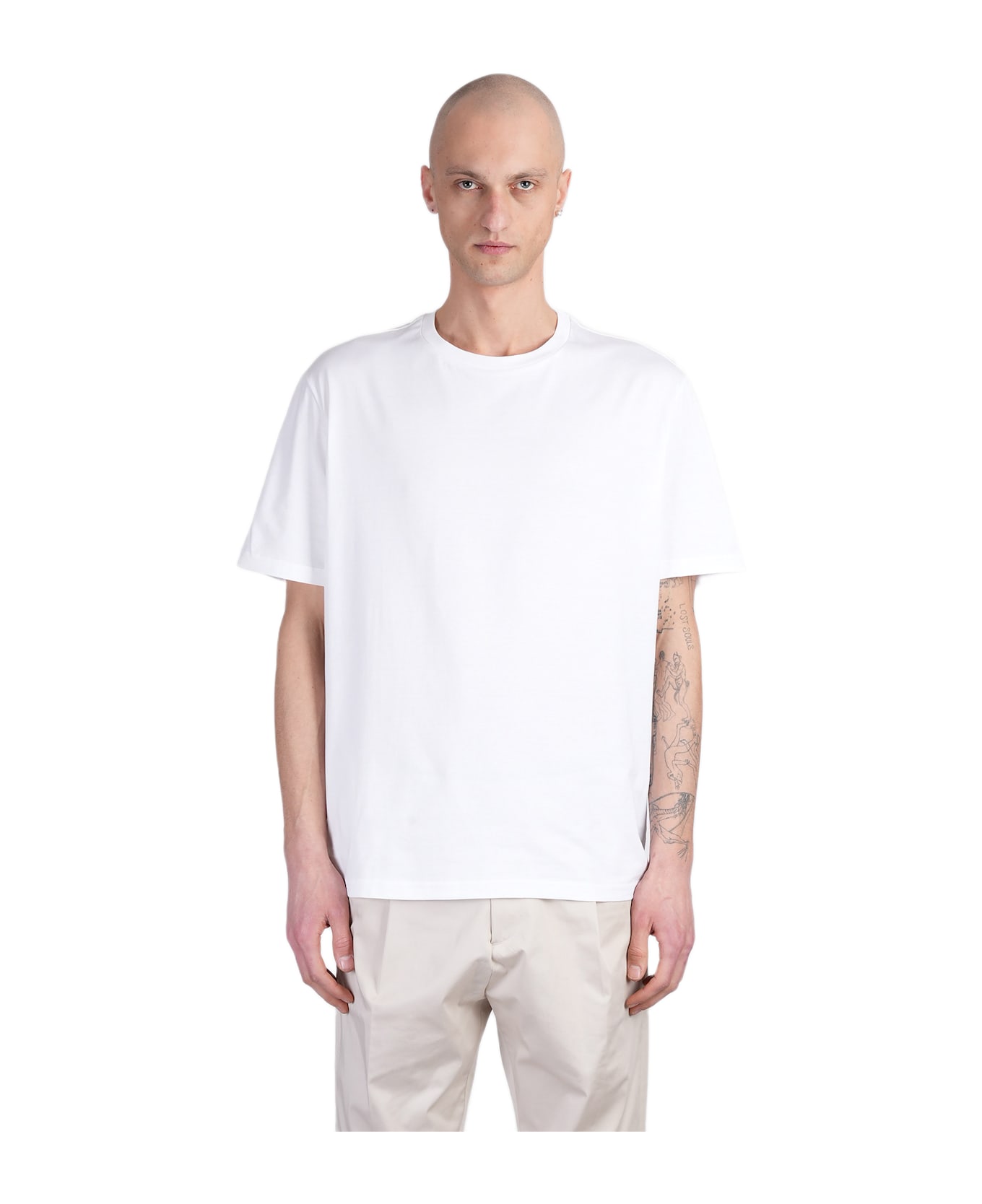 Low Brand B240 T-shirt In White Cotton - white