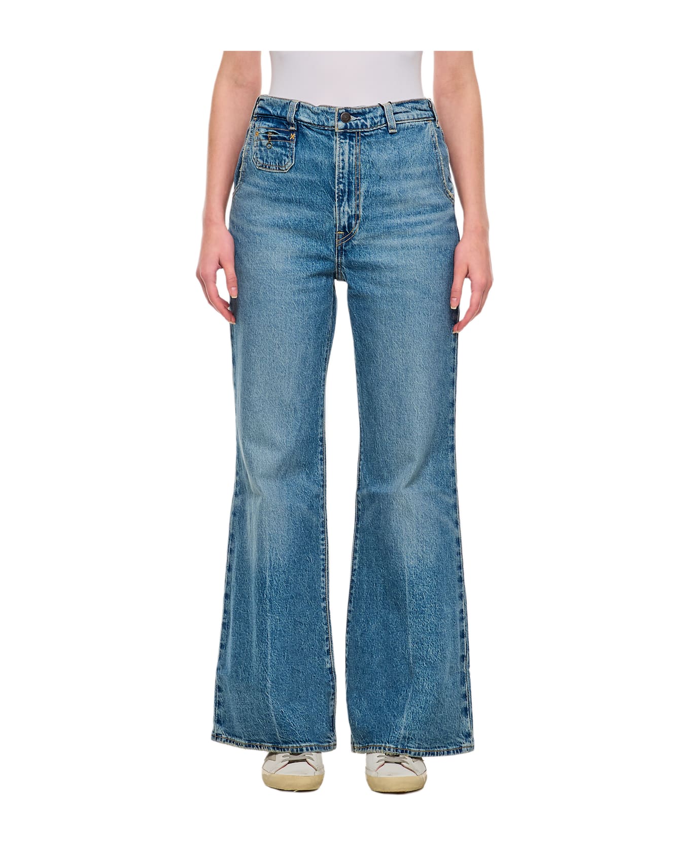 Levi's Ribcage Bells Vintage Denim Pants - Blue