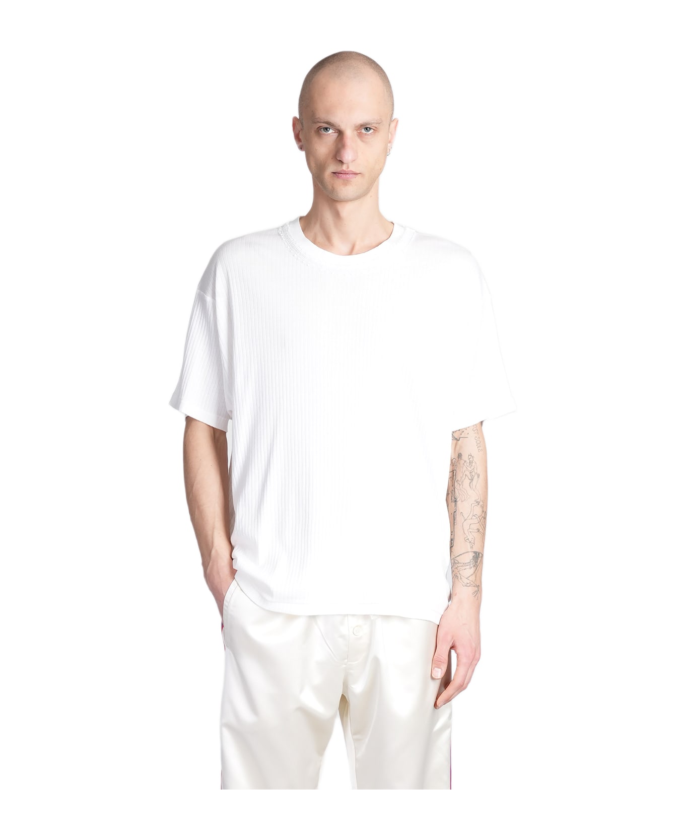 Bode T-shirt In White Cotton - white