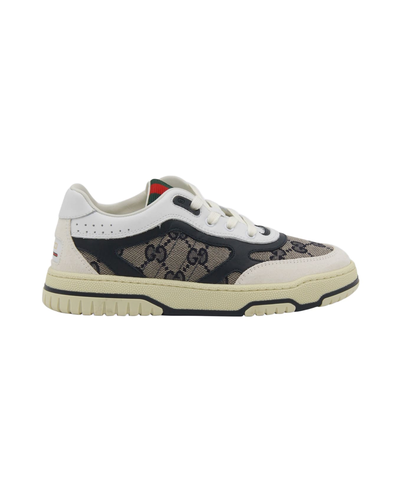 Gucci White And Blue Sneakers - Blue