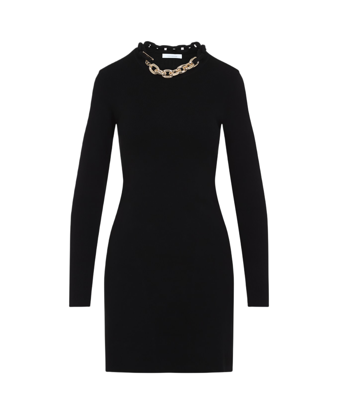Paco Rabanne Silk Mini Dress - Black