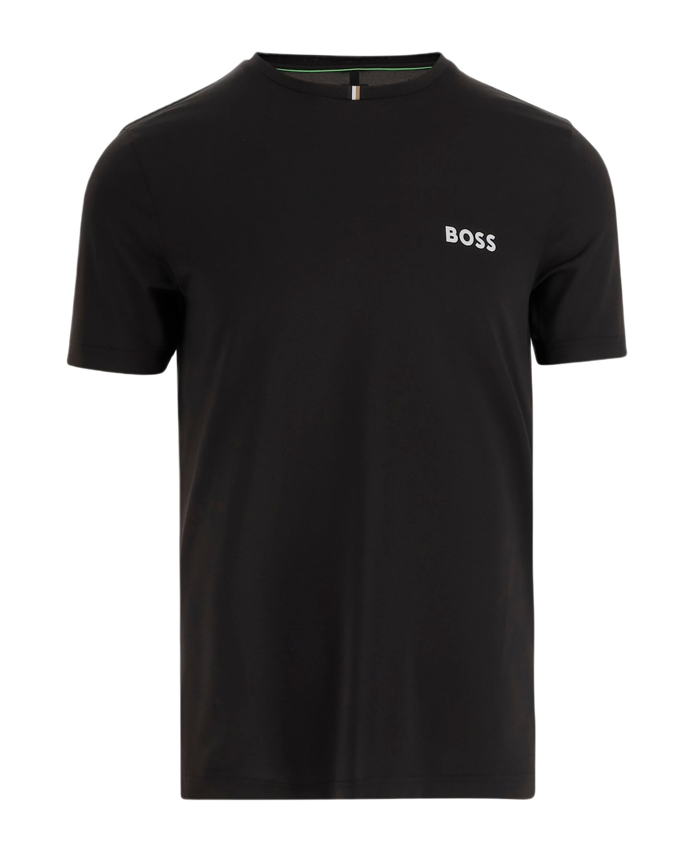 Hugo Boss Stretch Nylon T-shirt With Logo - Black