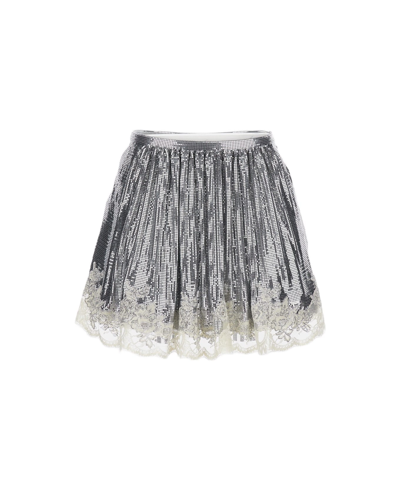 Paco Rabanne Mini Skirt - Silver