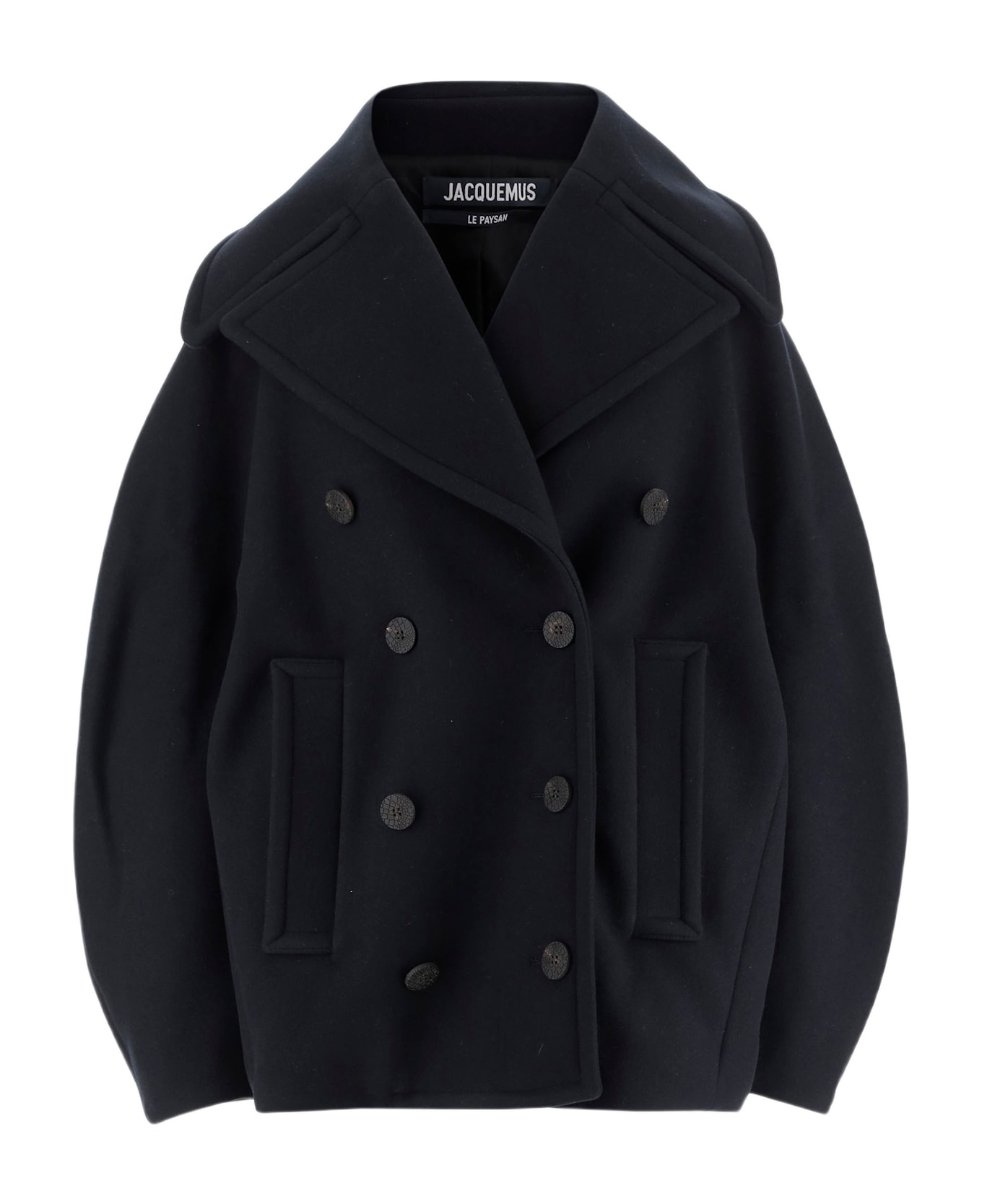 Jacquemus Double-breasted Jacket In Virgin Wool - Blue