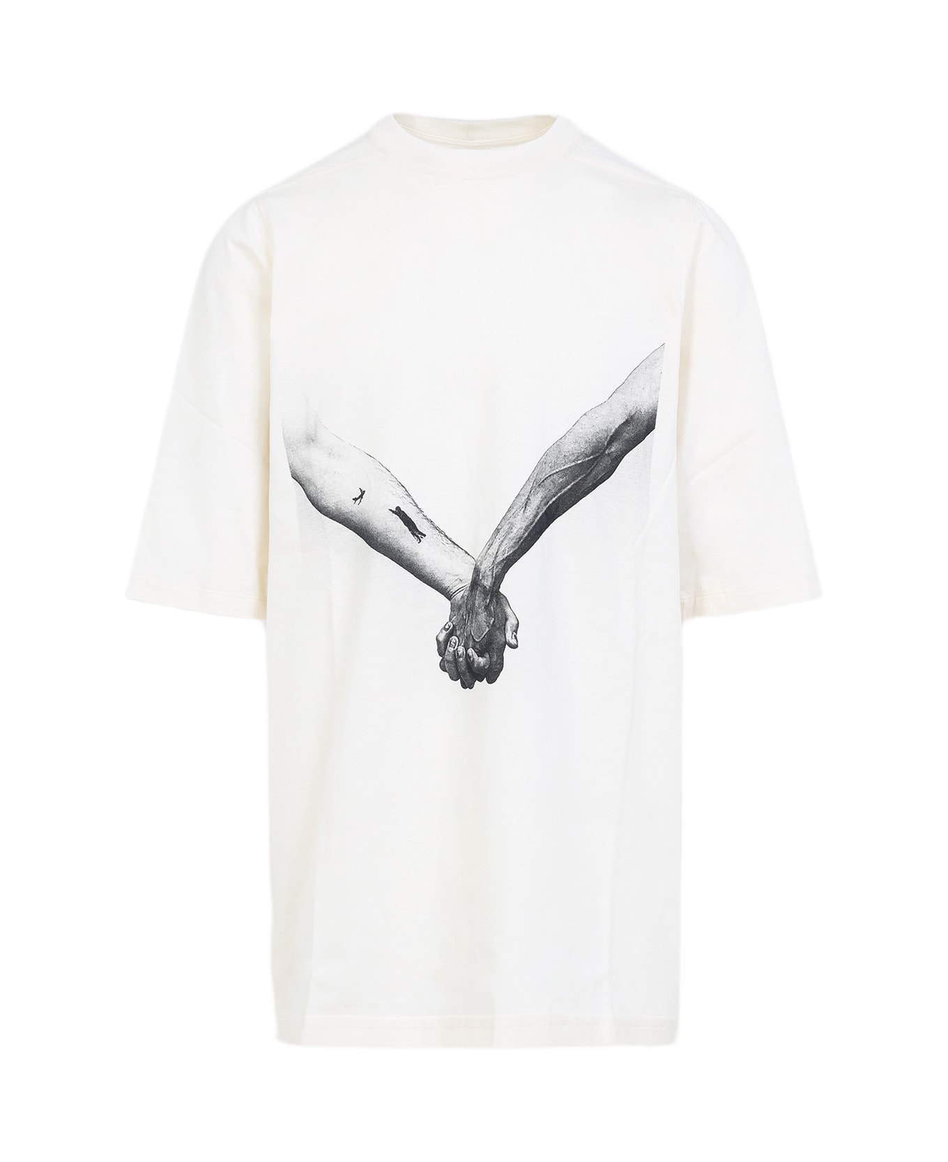 Rick Owens Jumbo Short Sleeves T-shirt - Natural Black