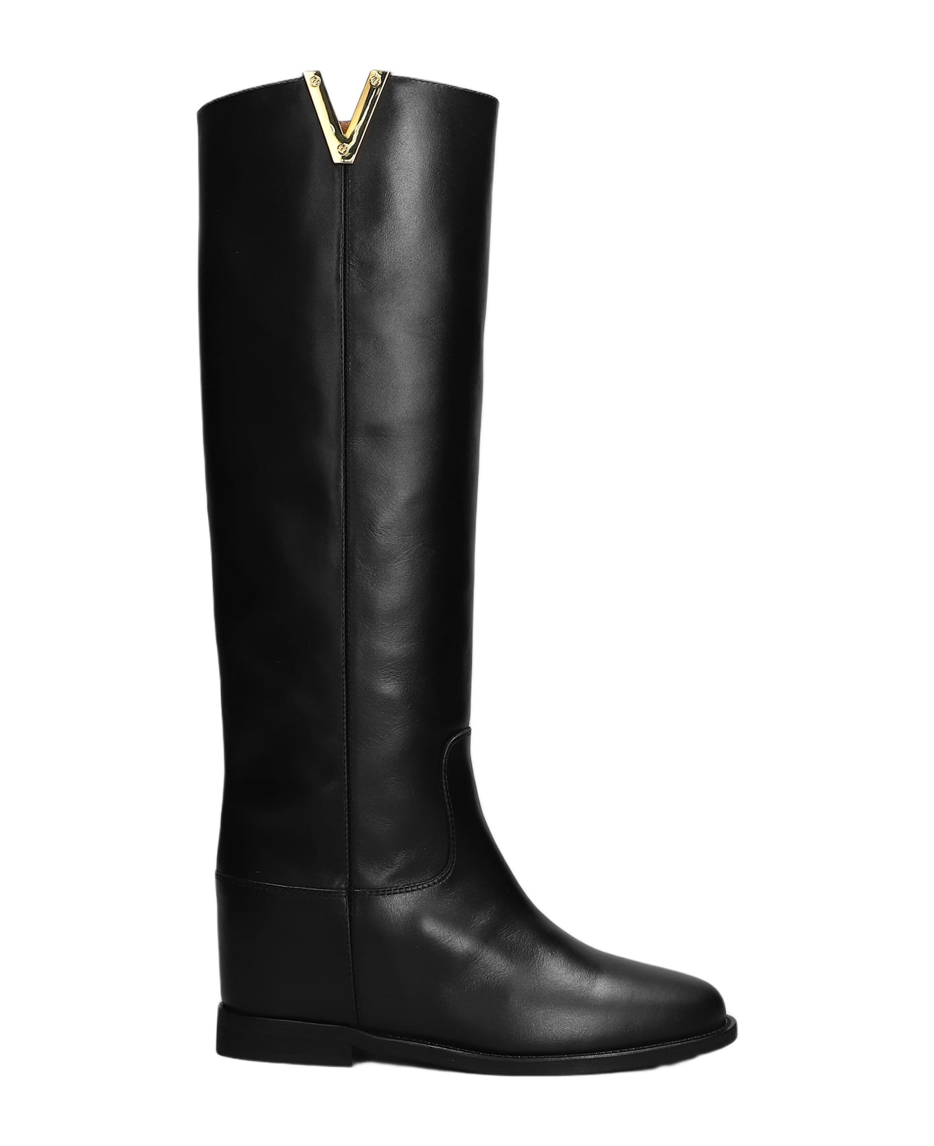 Via Roma 15 In Black Leather - black
