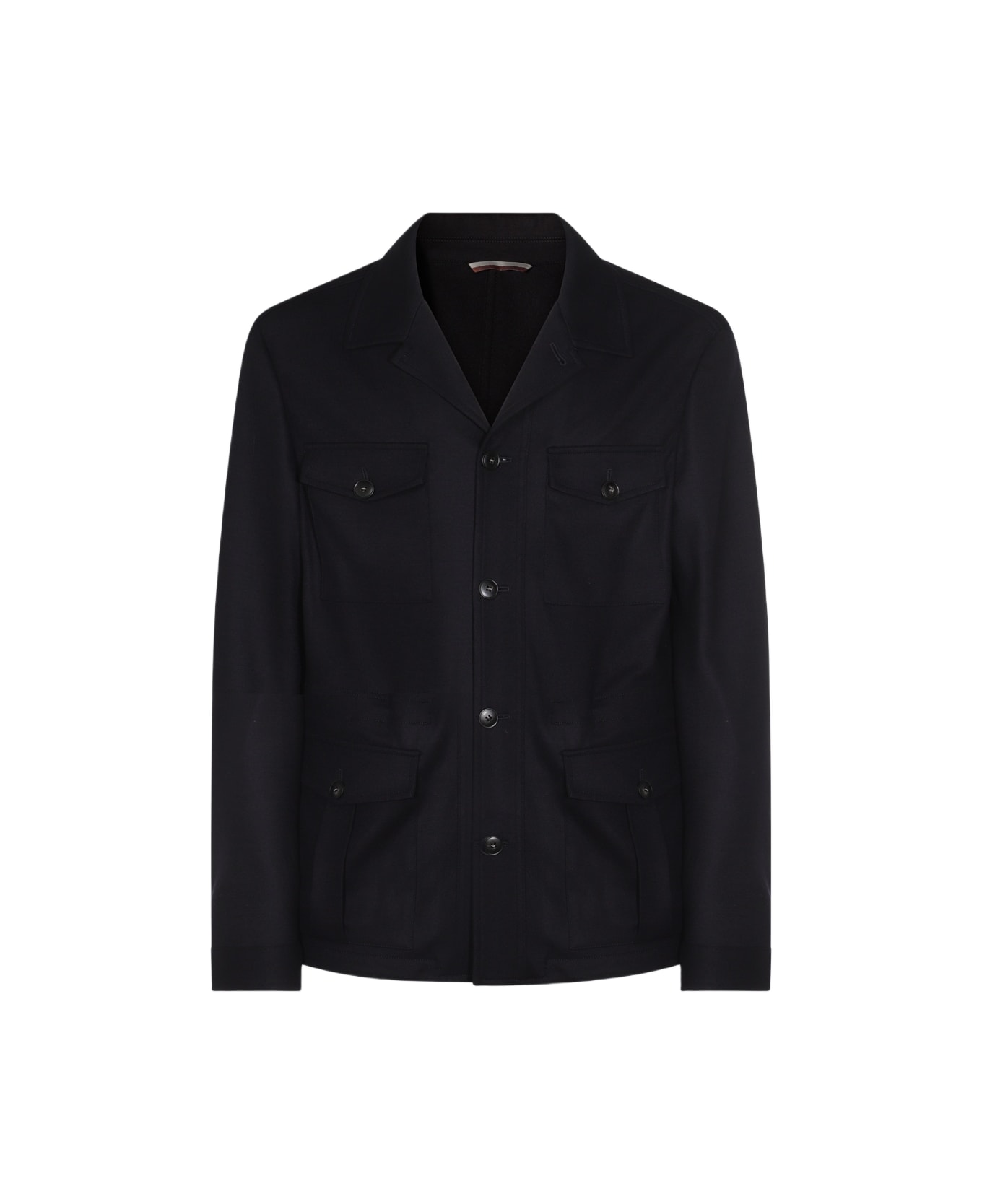 Canali Black Wool Casual Jacket