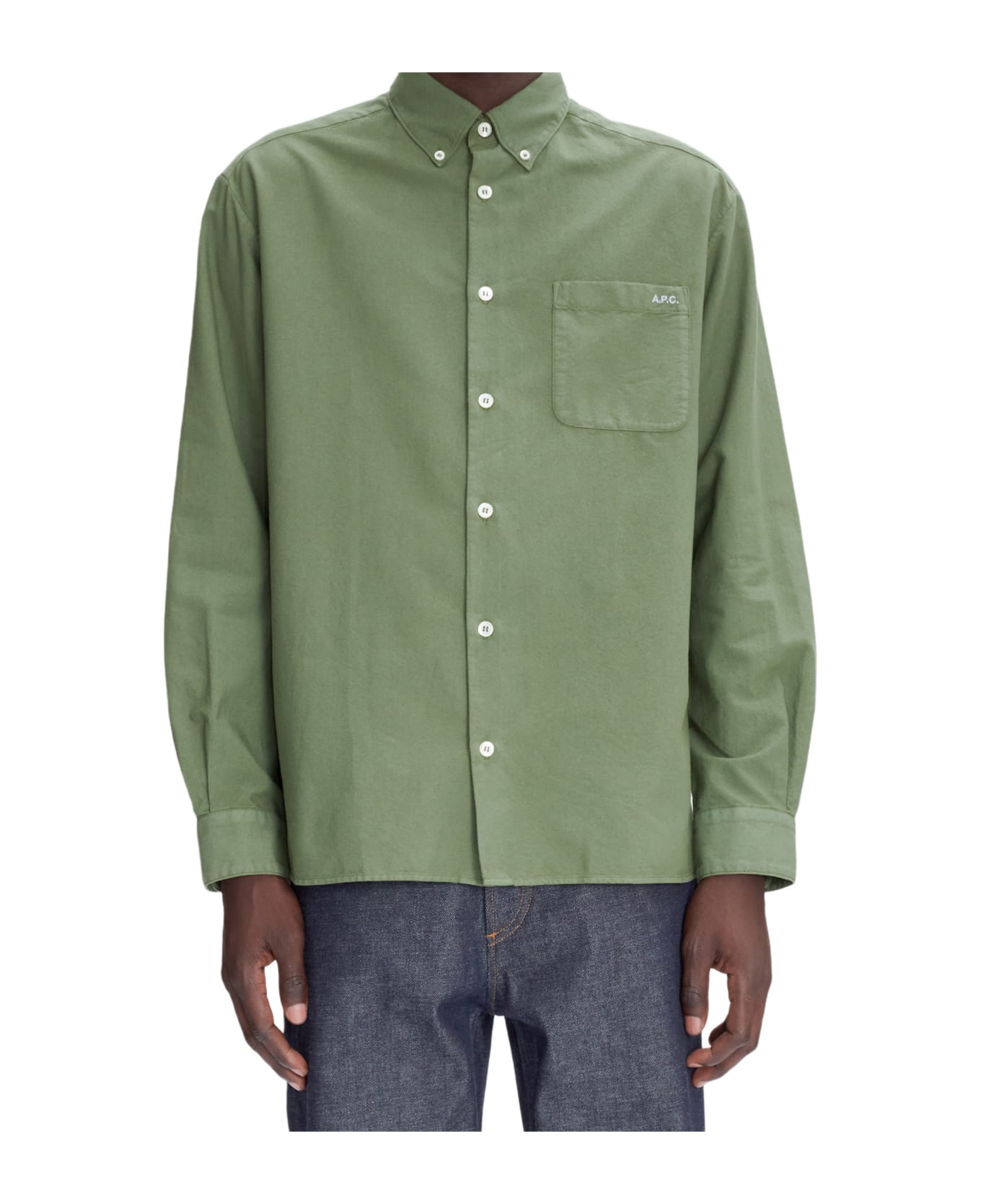 A.P.C. Chemise Mateo Logo - Green