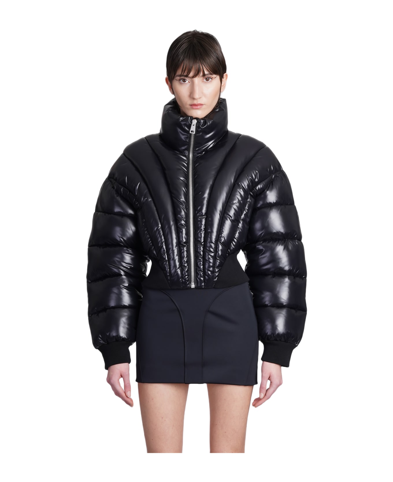 Mugler Puffer In Black Nylon - black