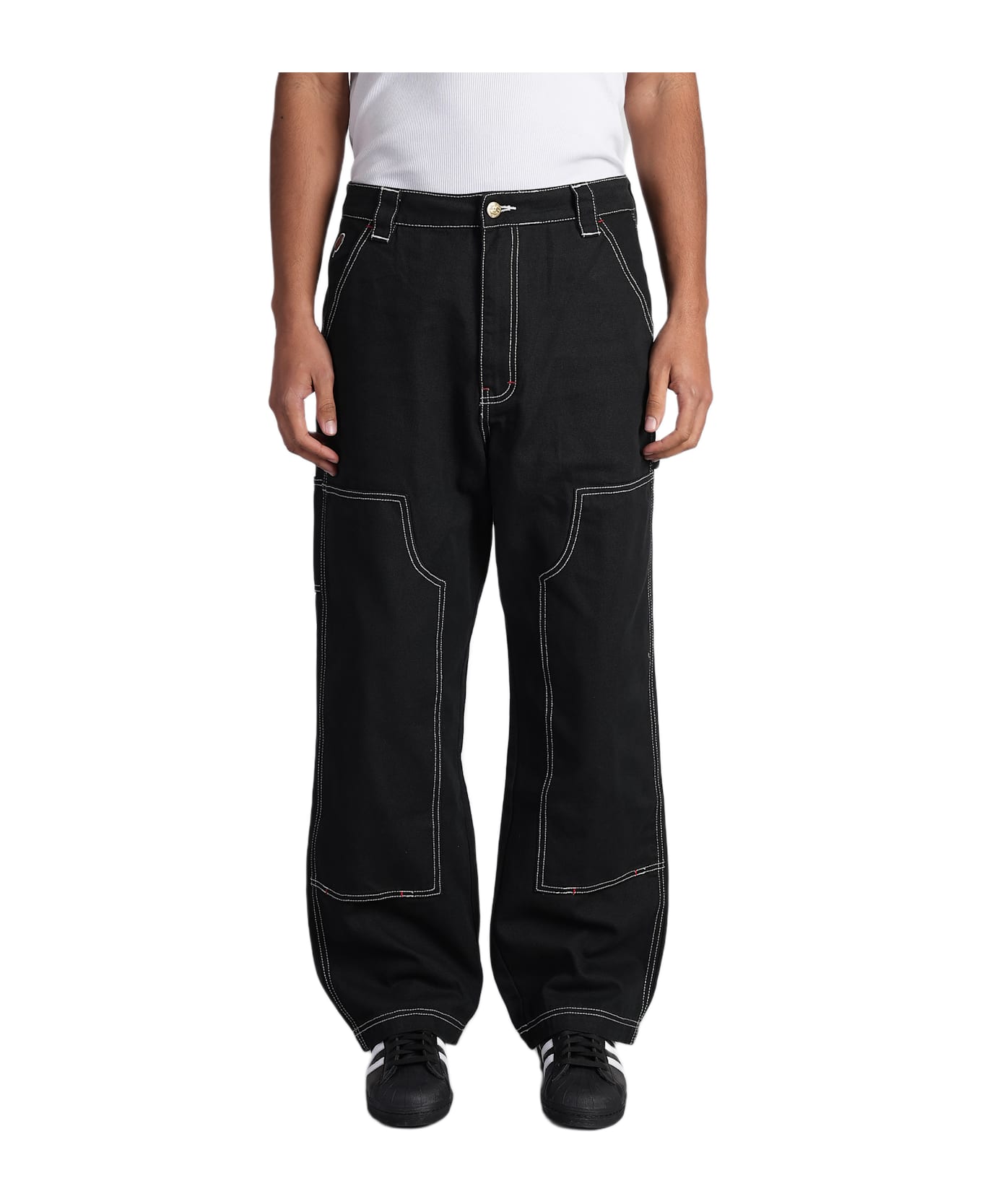 Icecream Pants In Black Cotton - black