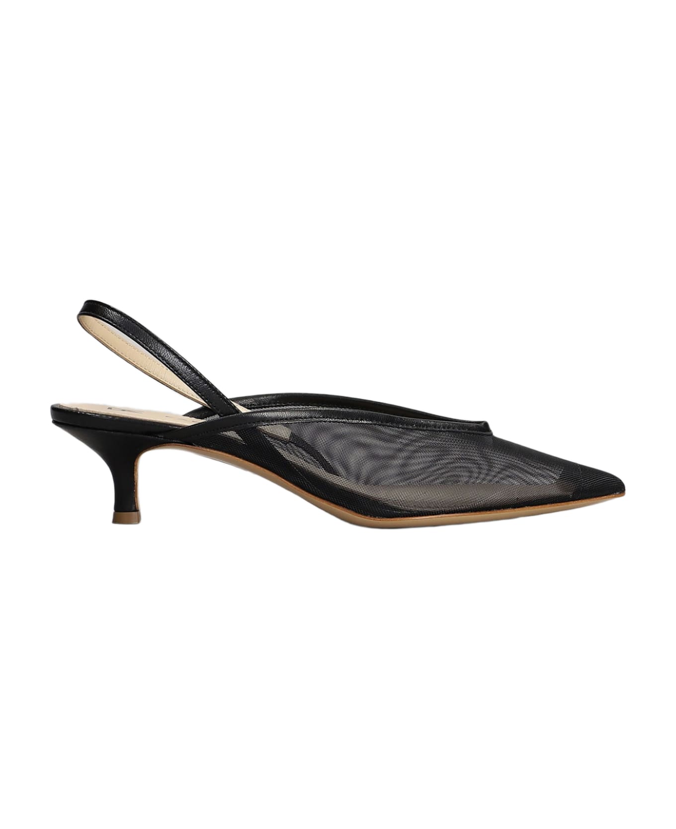 Fabio Rusconi Pumps In Black Leather And Fabric - black
