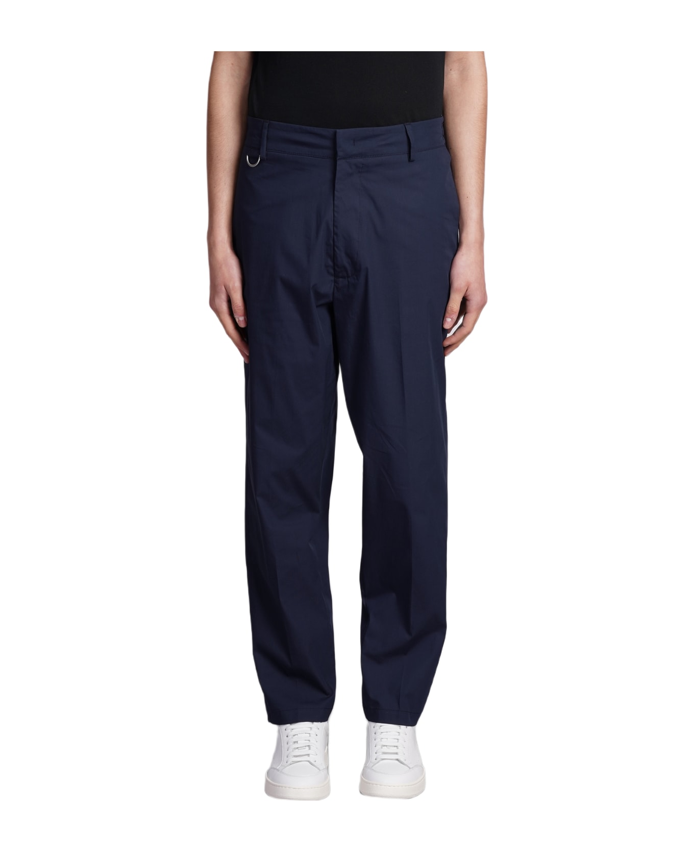 Low Brand George Pants In Blue Cotton - blue