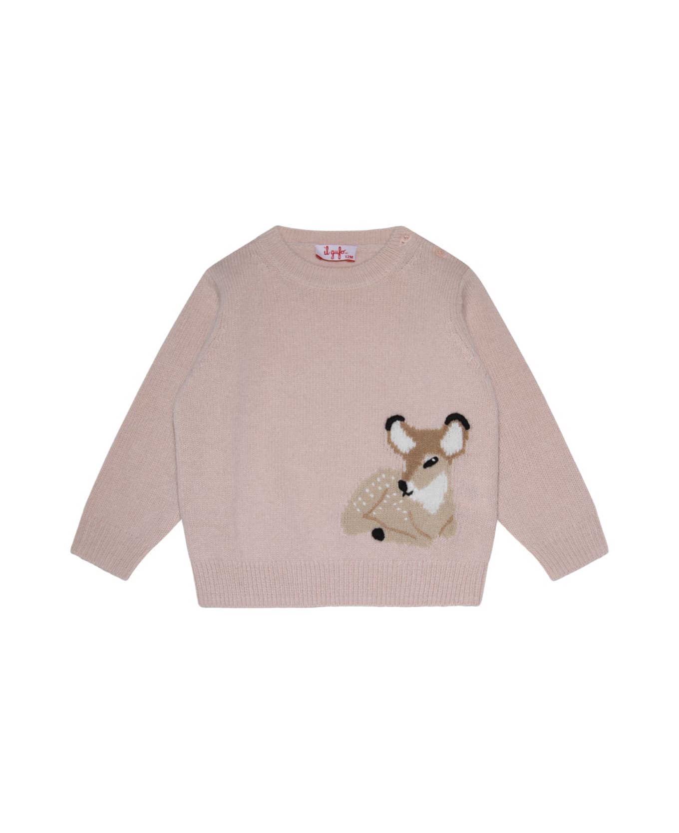 Il Gufo Pink Knitwear - PANNA/FRAGOLA/BETULLA