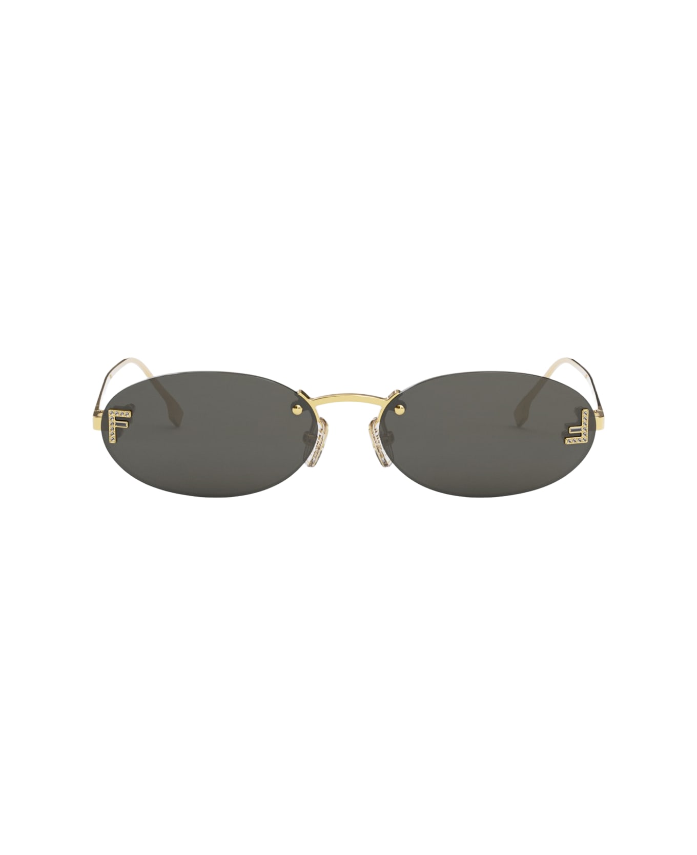 Fendi Eyewear Fe4075us 30a Oro Fendi First Crystal Sunglasses - Oro